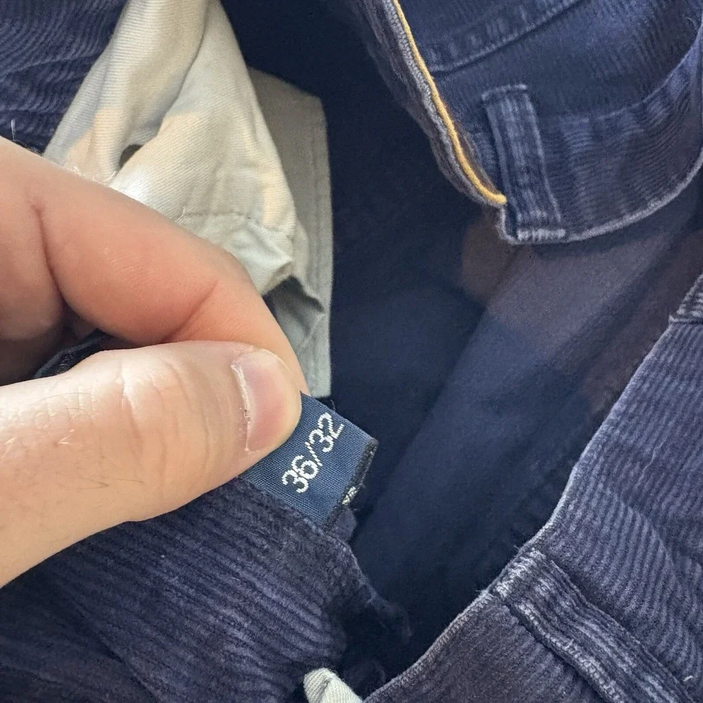 Polo Ralph Lauren Pants‎ Mens 36x32 (Fits 36x31) Blue Corduroy Classic Fit